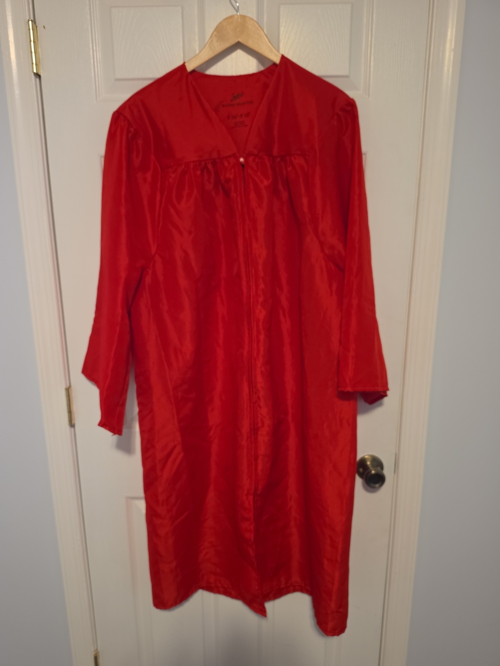 Red Women's Satin Graduation Gown (Rutgers Color)
